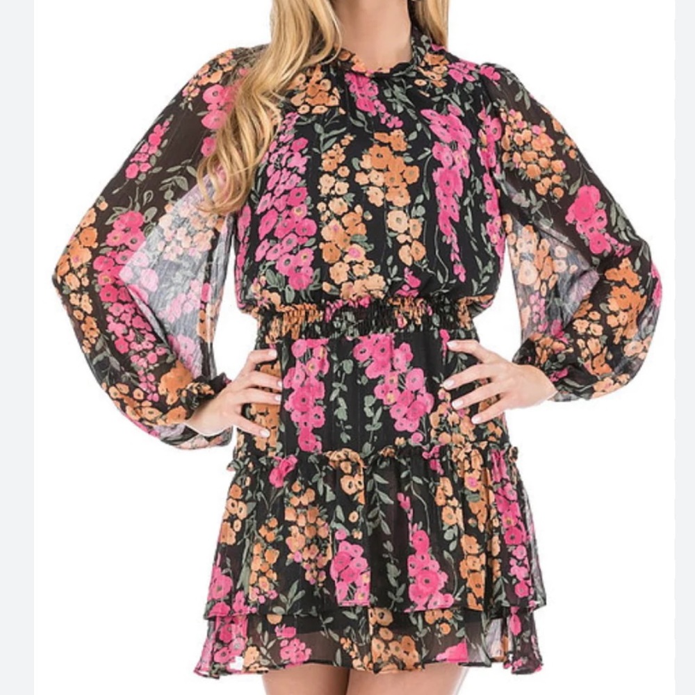 Joy Joy Floral Cinch Dress XS